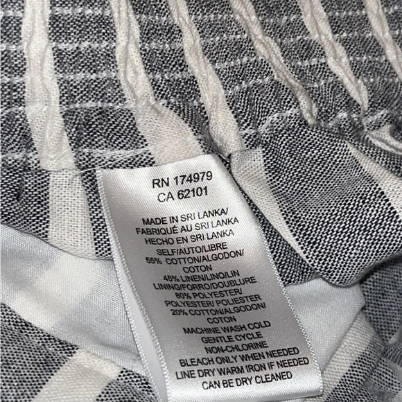 BCBG MAXAZRIA Striped Linen Blend Culotte Pants- XS - Picture 6 of 8